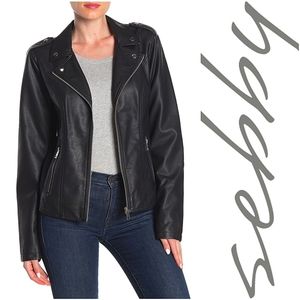 Sebby Faux Leather Moto Jacket